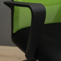 Крісло Фрайдей Пластик механізм М-1 (Tilt) оббивка Сітка чорна + зелена