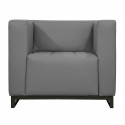 М’яке крісло Спейс комплектація на металокаркасі Чорний оббивка Палаззо Грей