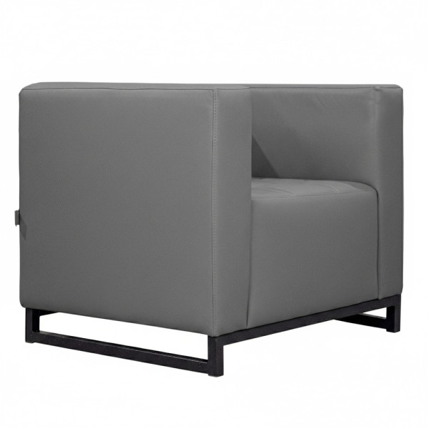 М’яке крісло Спейс комплектація на металокаркасі Чорний оббивка Палаззо Грей