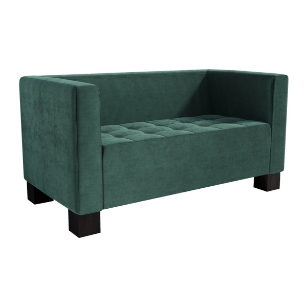 Диван Спейс комплектація Подвійний на дерев’яних ніжках Венге оббивка Уттаріо Вельвет Грін
