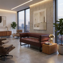Диван Офіс Комплектація Подвійний Зі Спинкою І Підлокітниками На Металокаркасі Оббивка Роккі 16