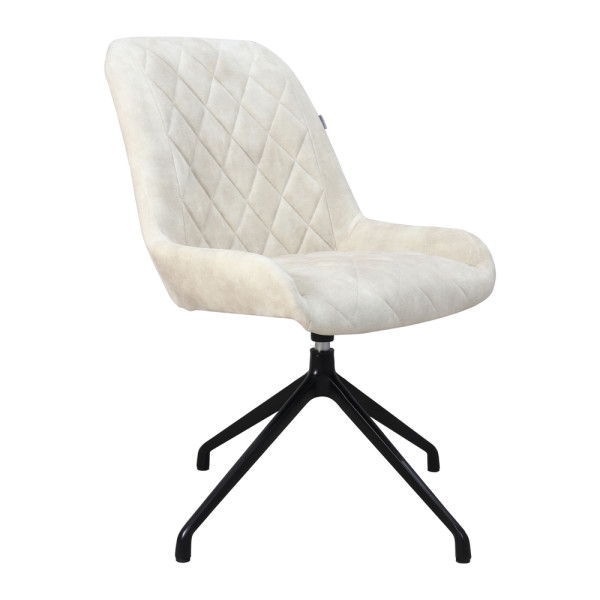 Стілець Еммі Стар-4 Ніжки чорні Болзано Айворі