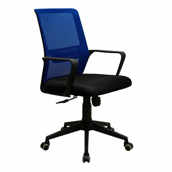 Крісло Фрайдей комплектація Пластик механізм М-1 (Tilt) оббивка Сітка чорна/синя