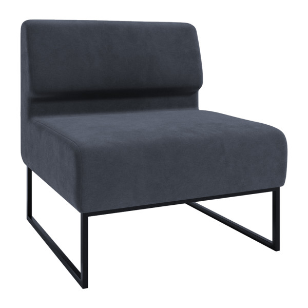 Диван Лаунж Комплектація Одинарний Зі Спинкою Каркас Чорний Оббивка Сімпл 54