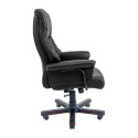 Крісло Richman Конгрес Вуд M-2 Широкий (Anyfix Wide) Шкіра Люкс Чорна