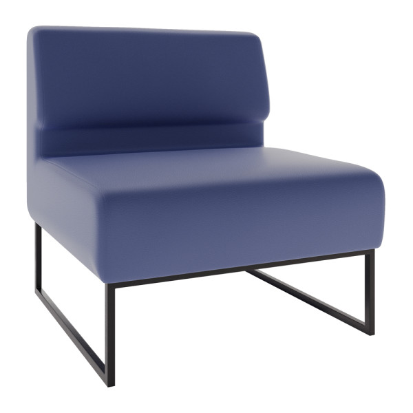 Диван Лаунж Комплектація Одинарний Зі Спинкою Каркас Чорний Оббивка Палаззо Блу