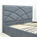 Ліжко Нетта Розмір 140 х 190 Комплектація Віп Оббивка Нессі 20 Айс Грей