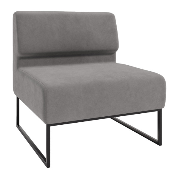 Диван Лаунж Комплектація Одинарний Зі Спинкою Карас Чорний Оббивка Сімпл 27