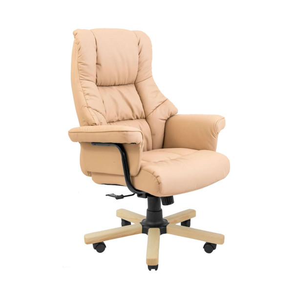 Крісло Richman Конгрес Вуд M-2 Широкий (Anyfix Wide) Бежевий + Бук