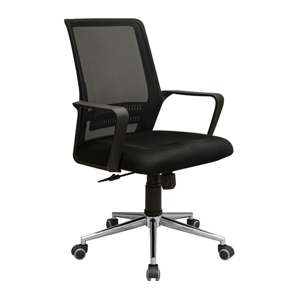 Крісло Фрайдей комплектація Хром М-1 (Tilt) оббивка Сітка чорна