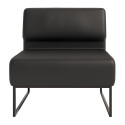 Диван Лаунж Комплектація Одинарний Зі Спинкою Карас Чорний Оббивка Роккі 100