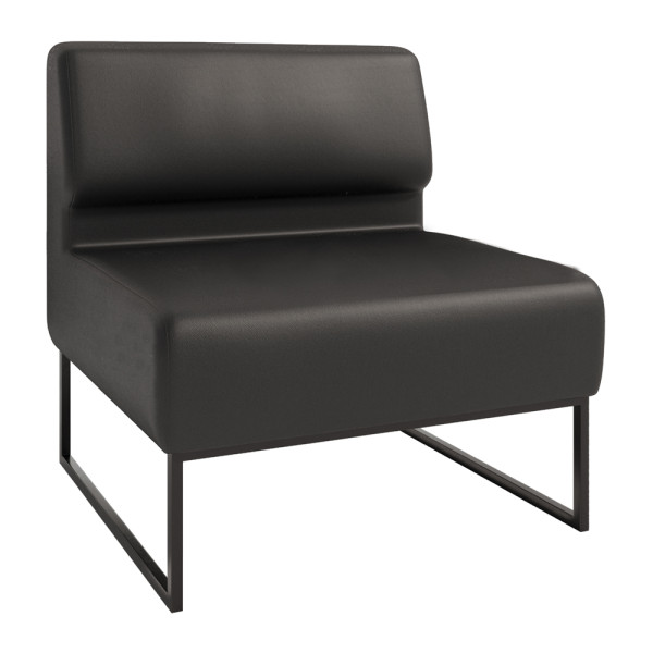 Диван Лаунж Комплектація Одинарний Зі Спинкою Карас Чорний Оббивка Роккі 100