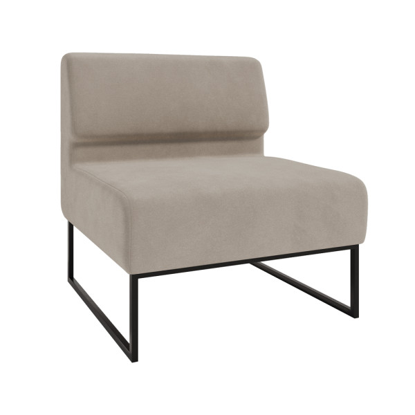 Диван Лаунж Комплектація Одинарний Зі Спинкою Карас Чорний Оббивка Сімпл 04