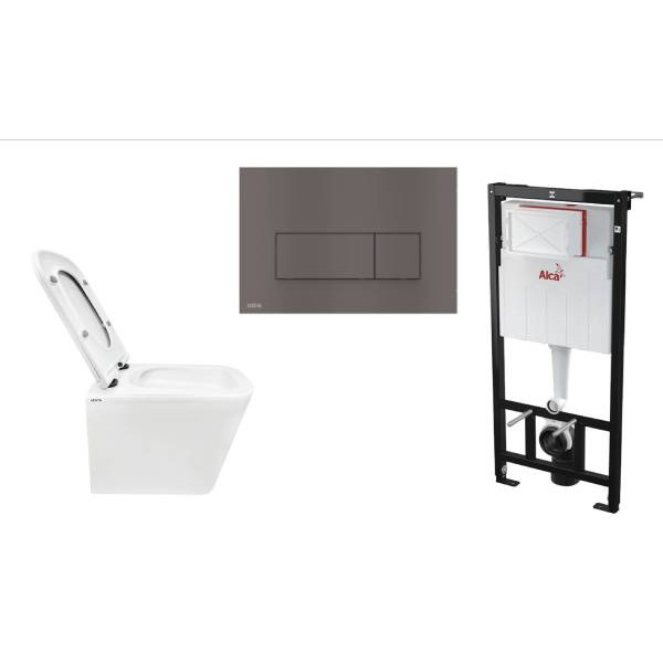 Інсталяція AlcaPlast 3в1 AM101/1120-001+ M57-GM-M + RIMLESS FLOW