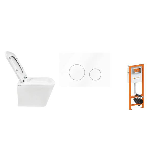 Інсталяція KK Pol ZSP/M400/0/K+ унітаз RIMLESS FLOW+ клавіша SPP/110/0/K