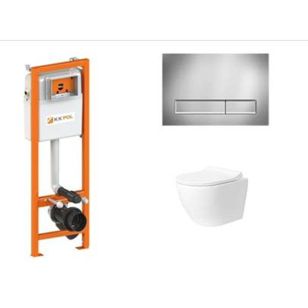 Інсталяція KK Pol ZSP/M400/0/K KK + унітаз VENTA URBAN + клавіша PP/381/0/K