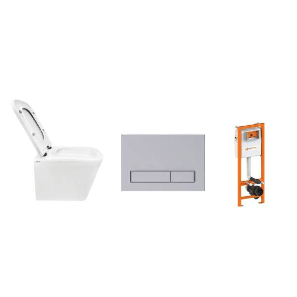 Інсталяція KK Pol ZSP/M400/0/K+ унітаз RIMLESS FLOW+ клавіша SPP/382/0/