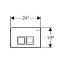 Клавіша подвійного змиву Geberit Delta 50 115.135.21.1