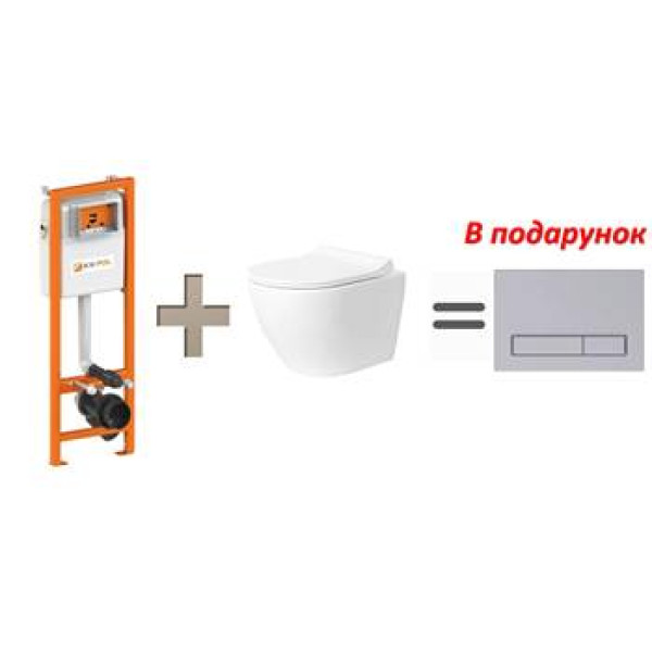 Інсталяція KK Pol ZSP/M400/0/K KK + унітаз VENTA URBAN + клавіша SPP/352/0/K