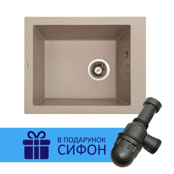 Кухонна мийка Ventolux AMORE (SAND QUARTZ) 500x410x190