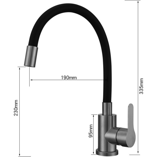 Змішувач Ventolux KFF04 PVD BK/BK