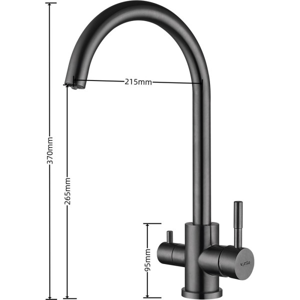 Змішувач Ventolux KFPW 10 PVD BK