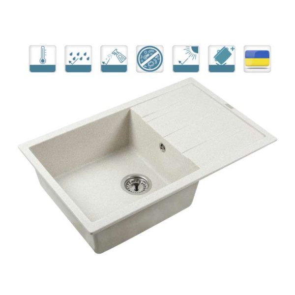 Кухонні мийки DIAMANTE (YELLOW SAND) 765x485x200