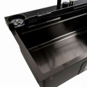 Кухонні мийки 75*46D Мийка PVD чорна Platinum Handmade