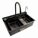 Кухонні мийки 75*46D Мийка PVD чорна Platinum Handmade