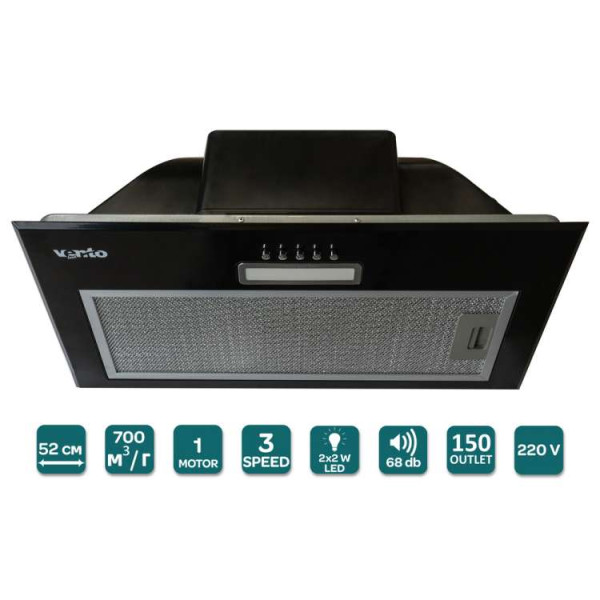 Витяжка PUNTO 52 BK (700) PB PC