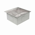 Кухонні мийки 50*50 Мийка нержавійка Platinum Handmade(товщина 3,0/1,5+корзина та дозатор в комплекті)
