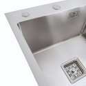 Кухонні мийки 65*50 L Мийка нержавійка Platinum Handmade (квадратний сифон 3,0/1)