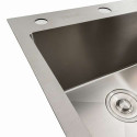 Кухонні мийки 78*48 L Мийка нержавійка Platinum Handmade (два отвори, круглий сифон 3,0/0,8)