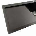 Кухонні мийки 78*48 R Мийка PVD чорна Platinum Handmade (два отвори, круглий сифон 3,0/0,8)