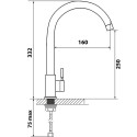 Змішувач Ventolux 330.245 WHITE QUARTZ
