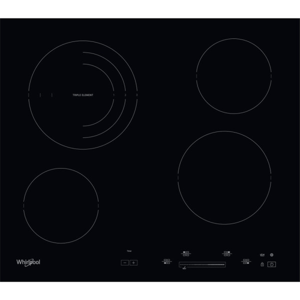 AKT8900BA варильна поверхня Whirlpool із 2-ма зонами розширення