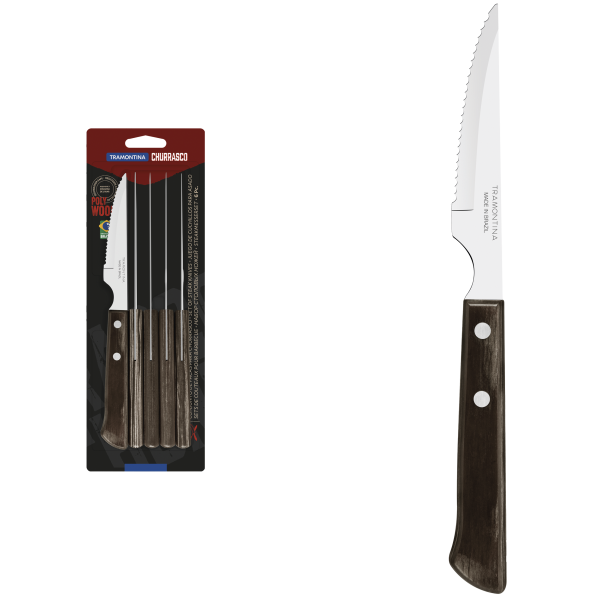 Набір ножів для стейка Tramontina Barbecue Polywood, 101.6 мм (6584531)
