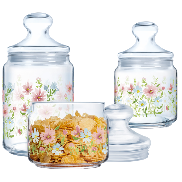 Набір банок Luminarc Club Roisin, 3х0.5, 0.75, 1 л (7093991)