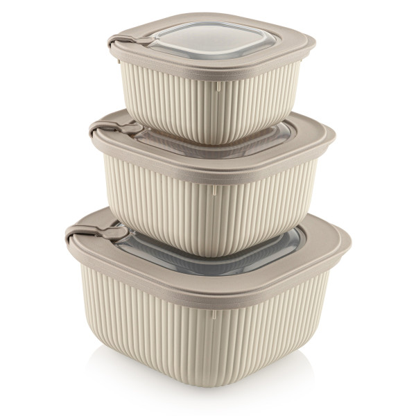 Набір контейнерів Idea Home 00685 Line Box Bej 0.6/1.1/1.8 (00685 Bej) (7180067)