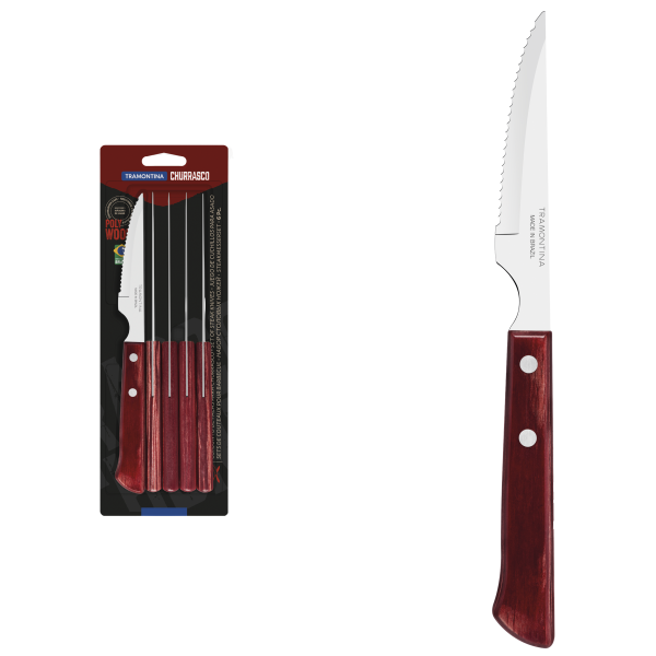 Набір ножів для стейку Tramontina Barbecue Polywood, 101.6 мм (6747188)