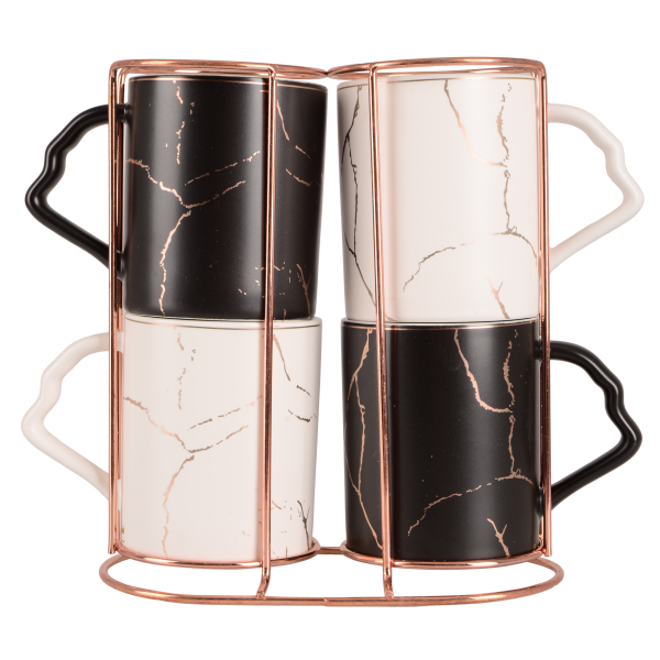 Набір чашок LED Marble B&W (6990767) Б/У