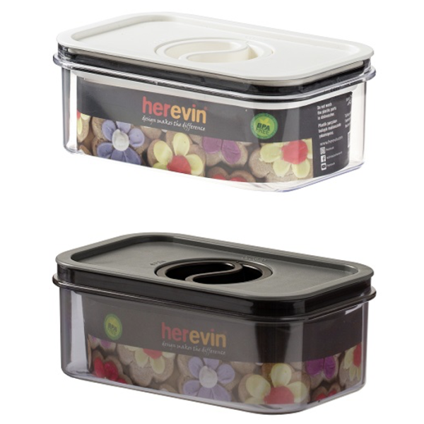 Контейнер HEREVIN Canister-Vacuum Lid-White-Black 0.6 л (161174-000) (7077941)