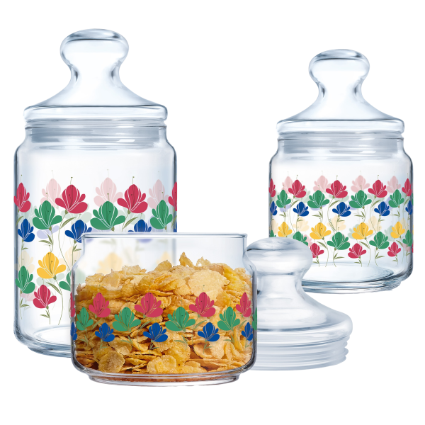 Набір банок Luminarc Club Fluury, 3х0.5, 0.75, 1 л (7093982)