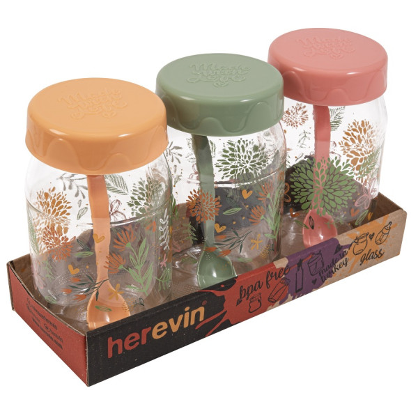 Набір спецівниць Herevin Decorated Spice Jar Set MIX (131507-457), 3 шт (7023433)