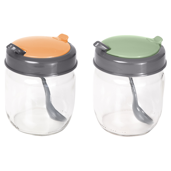 Спецівниця Herevin 2024 Colours Conical Spice Jar з ложкою MIX 0.42 л (131519-150) (7053607)