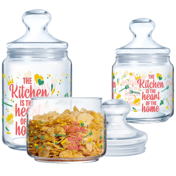 Набір банок Luminarc Club Heart Of Home, 3х0.5, 0.75, 1 л (7093986)