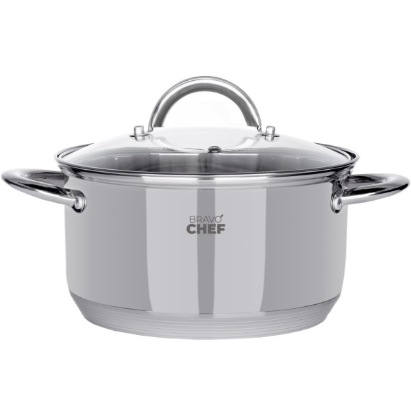 Каструля Bravo Chef 20 см (3.6 л) з кришкою (7092284)