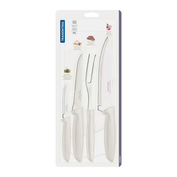 Набір ножів Tramontina Plenus light grey, 4 предмети (6740835)