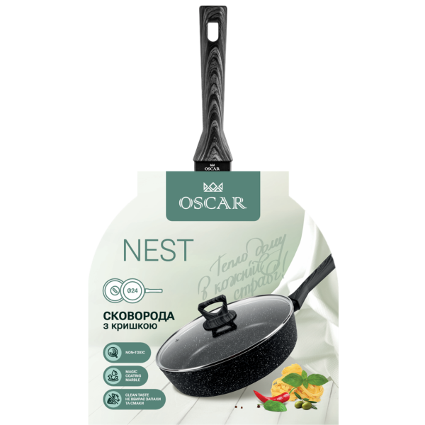 Сковорода з кришкою Oscar Nest, 24 см (6683338)