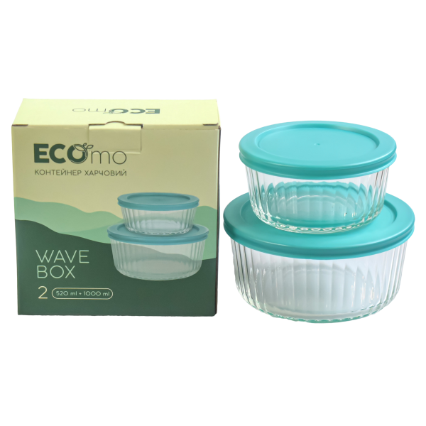 Набір контейнерів ECOmo Wave Box 520 мл, 1000 мл (7223207)